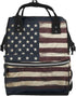 OUSIKA American Flag Print Diaper Bag Multifunction Laptop Backpack Travel Daypacks Large Nappy