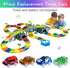 Tracks Cars Magic, Light Up Toy Race Cars, Glow in The Dark Gifts for Kids with LED Flashing Light