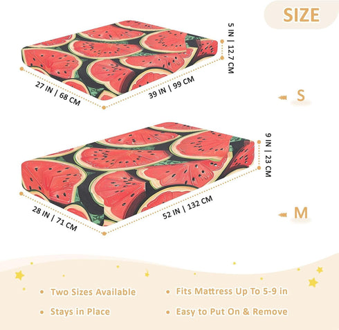 Bseiialft 52 28 Red Watermelon Fruit Crib Sheets for Boys Girls Soft and Breathable Cotton Baby Sheets for Standard