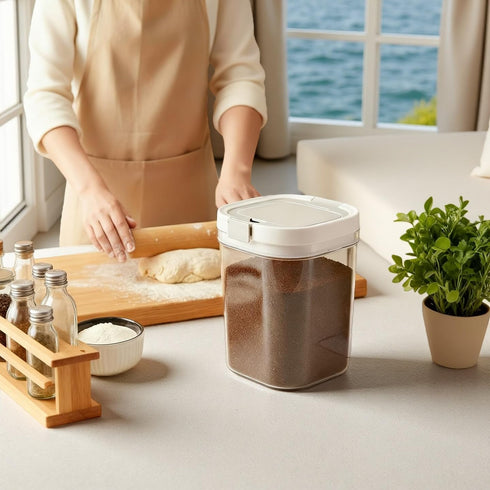 go-1300ml Powder(44oz) Formula Container to Travel Dispenser BPA Free Airtight Container with Spoon & Layered