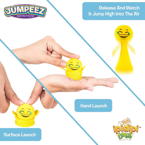 IPIDIPI TOYS Jumping Poppers - Pack of 24 Spring Launcher Toys for Kids, Fun Party Favors, Goodie Bag Stuffers