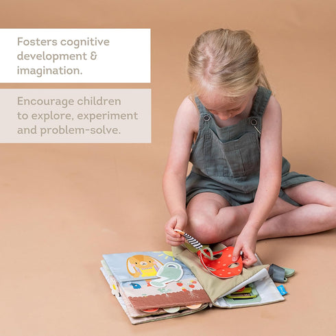 1-3 12 Taf Toys Busy Book for Toddlers - Montessori Activity Book with Sensory Learning Activities - Develops Fine