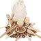Hiawbon 25PCS Wooden Sensory Bin Tools for Toddlers, Wooden Pretend Play Sensory