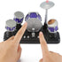 Finger Drum Set Electronic Mini Desktop Toy Instrument Game with Sounds and Lights for Kids and Adults