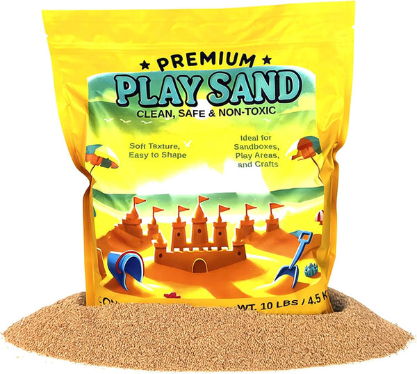 Play Sand for Kids - 10 lbs, Soft & Non-Toxic Natural Sand