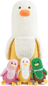 1 Mommy 19.7" 3 4 Set PEACH CAT Banana Duck Plush Banana Duck Stuffed Animal with Cute Babies Inside, Pieces Plushies