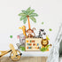 Supzone Jungle Animals Wall Decals Playroom Wall Stickers Where The Wild Ones Play Elephant Giraffe Lion Monkey Wall