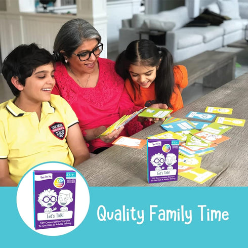 Let's Talk Conversation Cards - Engaging Family Game for Kids, Boost Confidence & Emotional Intelligence