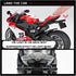 Pull Back Motorcycle Toys with Music Light - Race Motorcycles Gift for Boys 3-8 Years Old (RedWhite)