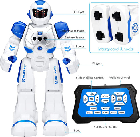 KingsDragon Robots Toy for Kids - RC Gesture Sensing Interactive Walking Singing Dancing Robot for Boys Girls Age 6-9