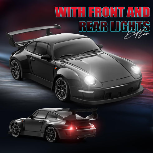 ACAMMZAR 1:24 20KM/H 4WD RC Drift Car, Remote Control Car for Kids, High Speed RC Cars with Lights, Extra Racing Tires