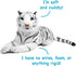 17 Inch TigerHart Saphed The White Tiger - Squeeze Me! - Stuffed Animal Plush
