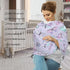 Schgap Purple Butterflies Car Seat Cover Canopy for Babies, Nursing Cover Breastfeeding Baby Carrier Cover Stroller