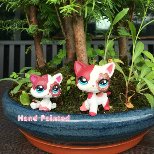 Custom-Made Baby Kitty Pet Shop Toy, Short Hair Cat Mini Bobble Head Animal Figure, 1 Inch Kitten