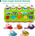 1 1-3, 12 Year Old Toys for Boys Girls Birthday Gift, Cause and Effect Animal Pop Up Toy with Music and Light