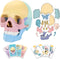 2024 New Human Anatomy Skull Model - 17 Part Puzzle of Skull with 10 Knowledge Flash Cards, Detachable Mini Medical