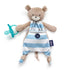 Chicco Pocket Buddies Blue Bear Soft Pacifier Holder-Lovey, Soothing Plush Toy Animal 0m+