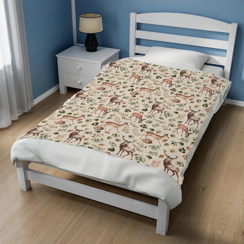 Cstdyfrv Country 60x80in Vintage Deer Boho Leaves Baby Blankets for Boys Girls Animal Receiving Swaddle Blankets