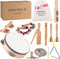 Stoie's Wooden Toddler Musical Instruments with Drum, Flute, Hand Bells, Cymbals, Castanets,