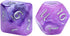 Gate Keeper Games Aether Dice: Amethyst, 7pc Set, Purple & White Glitter Swirl Resin Dice for RPGs
