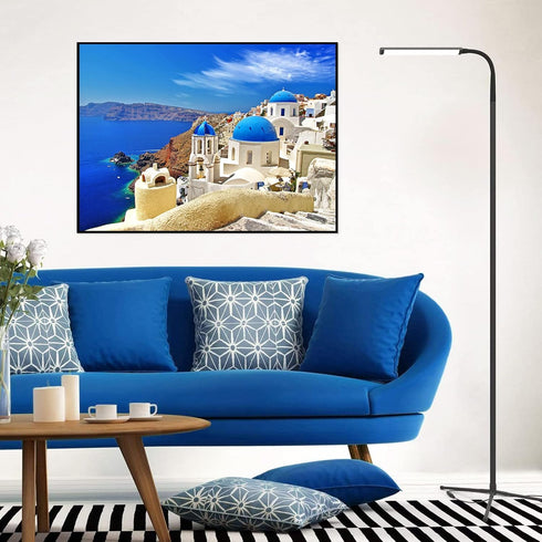 1000 Piece Jigsaw Puzzle - Aegean Sea Santorini Landscape for Adults & Teens, Natural Scene Gift