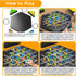 Agaommio 2 4 Triangle Chain Strategy Board Game, Geometric Chess Puzzle Games, Chain Triangle Chess Game with Rubber