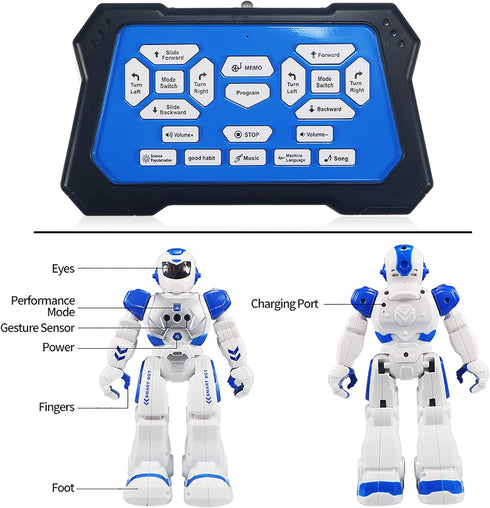 Programmable Remote Control Robot For Kids, Intelligent Robot With Infrared Controller Toys, Dancing, Singing