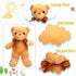 HyDren 12 Pieces Soft Plush Operation Christmas Bears Stuffed Animals with Ribbon Bow for Baby Shower, Party Favor