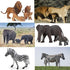 BOLZRA 14 Playset Safari Zoo Animals Figures Toys, Piece Realistic Jungle Animal Figurines, African Wild Plastic