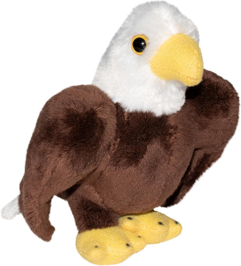Wild Republic Pocketkins Eco Bald Eagle, Stuffed Animal, 5 Inches, Plush Toy, Made from Recycled Materials, Eco Friendly