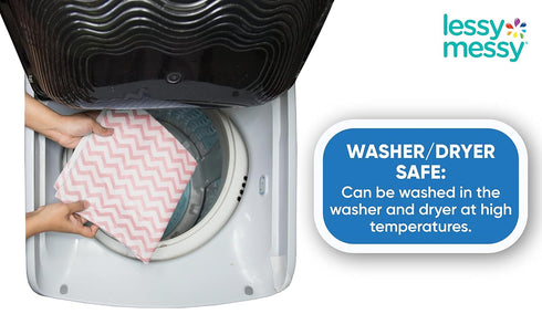 Extra Large Waterproof Baby Changing Pad for Dresser - Portable Travel Changing Mat in Peach Chevron