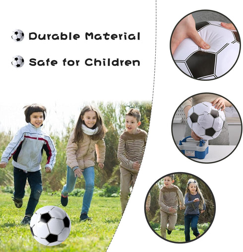 LovesTown 3PCS Inflatable Soccer Balls, 12inch Beach Balls for Kids Summer Swimming Pool Game