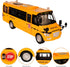 9" Large Bright Yellow School Bus, Pull Back Light Up and Sounds Die-cast Metal Toy Vehicle for Kids