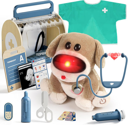TOP BRIGHT Doctor Kit for Toddlers 3-5, Pretend Play Doctor Set with