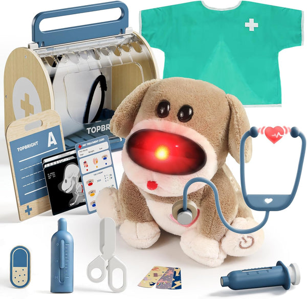 TOP BRIGHT Doctor Kit for Toddlers 3-5, Pretend Play Doctor Set with