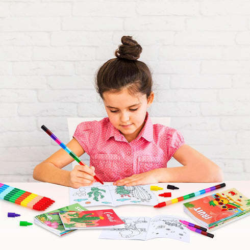 24 Summer Summer BenLouis Pcs Mini Coloring Books Kids Pool Beach Party Favors Small Activity Books Bulk for Kids
