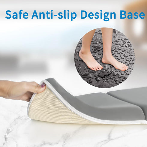 Elbow Set, 1.5 inch JJGoo Bath Kneeler with Rest Pad Kneeling Pad Mat for Bathtub - Gray