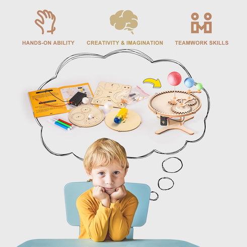 STEM Science Kits for Kids Ages 8-12, Wood Crafts Building Kits for Boys 6-8, Science Experiment Projects, Wooden