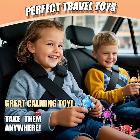 12Pcs Transformable Fidget Spinners for Kids Fidget Toys Teens Adults Sensory Toys with Autism ADHD Party Favors Travel