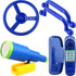 5 Pack Kids Playground Accessories Set - Swingset Steering Wheel, Plastic Telescope, Safety Handles for Outdoor Play