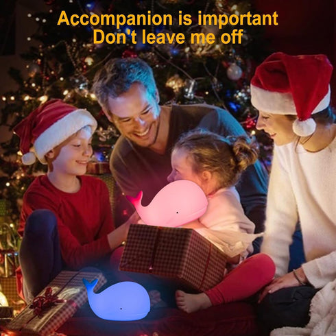 7 Dimmable 3 LOVERUIS Whale Night Light Silicone Colors Hours Timer Whales Baby Light Decor Room Ocean Baby Nursery