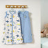 TILLYOU Sleep Sack 0-6 Months, 0.5 TOG Baby Wearable Blanket with 2-Way Zipper, 2 Pack, Sky Adventure & Sky Blue