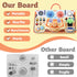 2-4,Wooden Montessori Busy Board for Toddlers Sensory Steering Wheel Toys with LED Light Switch,Travel Toy Educational
