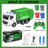2.4Ghz Remote Control Garbage Truck Toys, 1/24 RC Garbage Truck with 4 Trash Cans, 6 Channel Waste Management, 100pcs