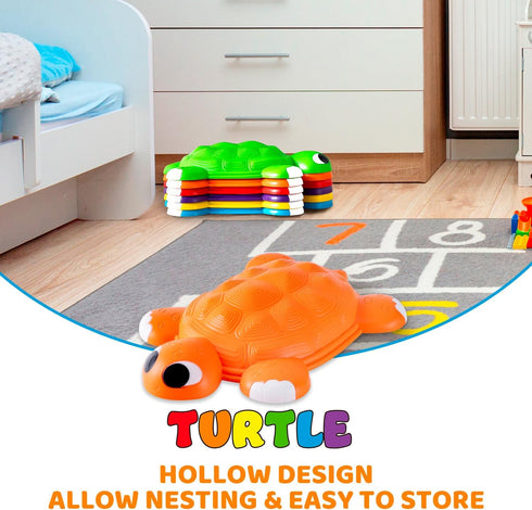 JOYIN Turtle Balance Stepping Stones - 6 Pcs Kids Jumping Stones, Toddler Obstacle Course Coordination Game for Ages 3+