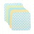 Spasilk Soft Terry Washcloth Wipes Set for Newborn Boys and Girls, Pack of 10 (Green Diamonds)