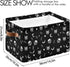 Storage Basket Bin with Skull Cat Moon Gothic Pattern, Collapsible Organizer Basket for Nursery Bedroom