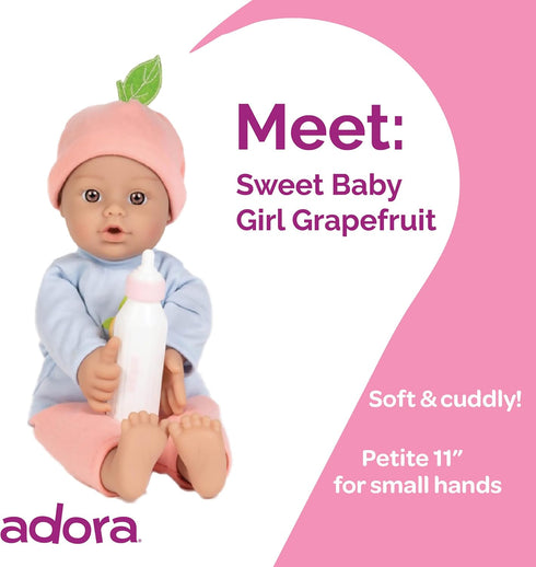 11 1+ Adora Amazon Exclusive Sweet Babies Collection, Soft and Cuddly Baby Doll Machine Washable, Birthday Gift