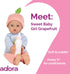 11 1+ Adora Amazon Exclusive Sweet Babies Collection, Soft and Cuddly Baby Doll Machine Washable, Birthday Gift