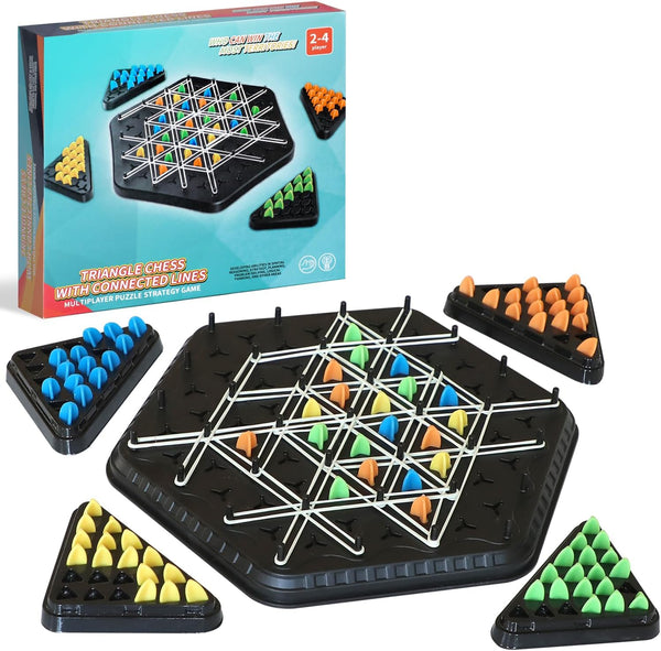 Chain Triangle Chess Game, Triggle Game, Board Game for Family Game Night